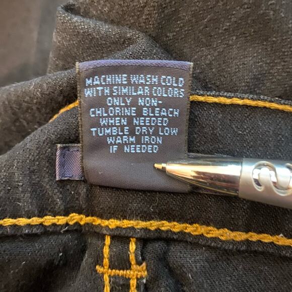 Westbound Ladies Jeans, Size 10 Short, Dark Denim with yellow/gold stitching - Picture 6 of 6